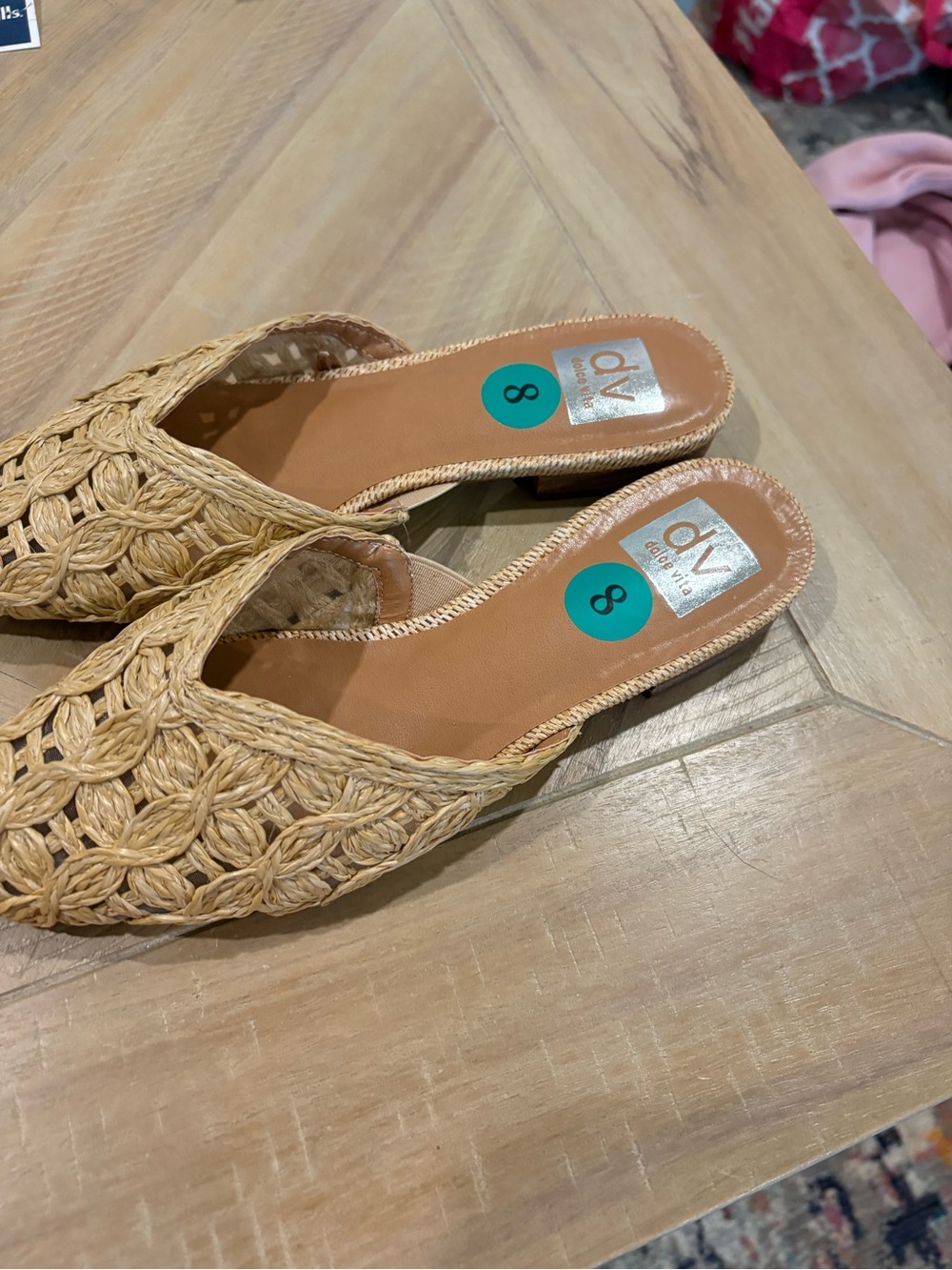DV by Dolce Vita Tan Woven Slide Mules
